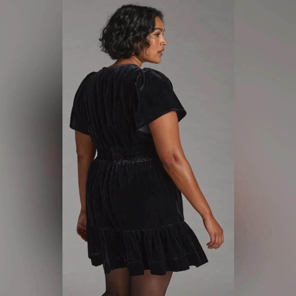 Anthropologie Midnight Velvet Dress - New!! - Picture 2 of 3